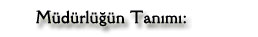 mudurluk_tanim